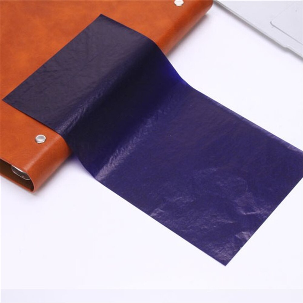 100 stk/kasse 275 blå carbon stencil transfer papir dobbeltsidet hånd pro kopimaskine sporing hektograf repro 22 x 11.3cm