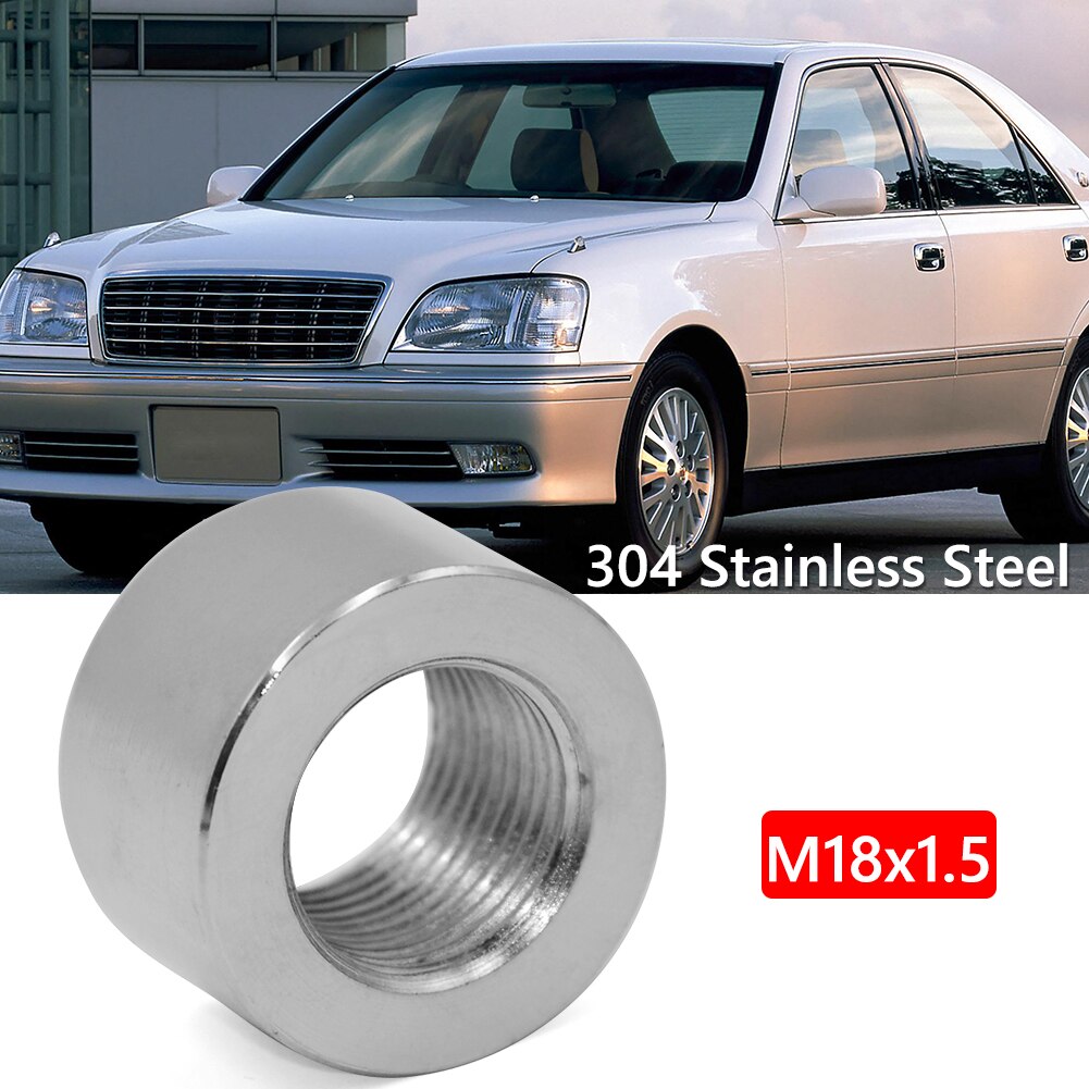 304 Stainless Steel Weld-on Oxygen Sensor Nut Bung Stainless Steel Exhaust Weld-On O2 Sensor Fitting M18 x 1.5
