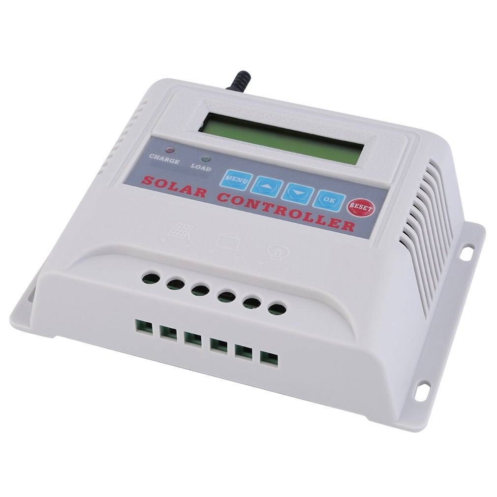 25A LCD Solar Panel Battery Regulator Charger Controller 12V/24V Auto Switch