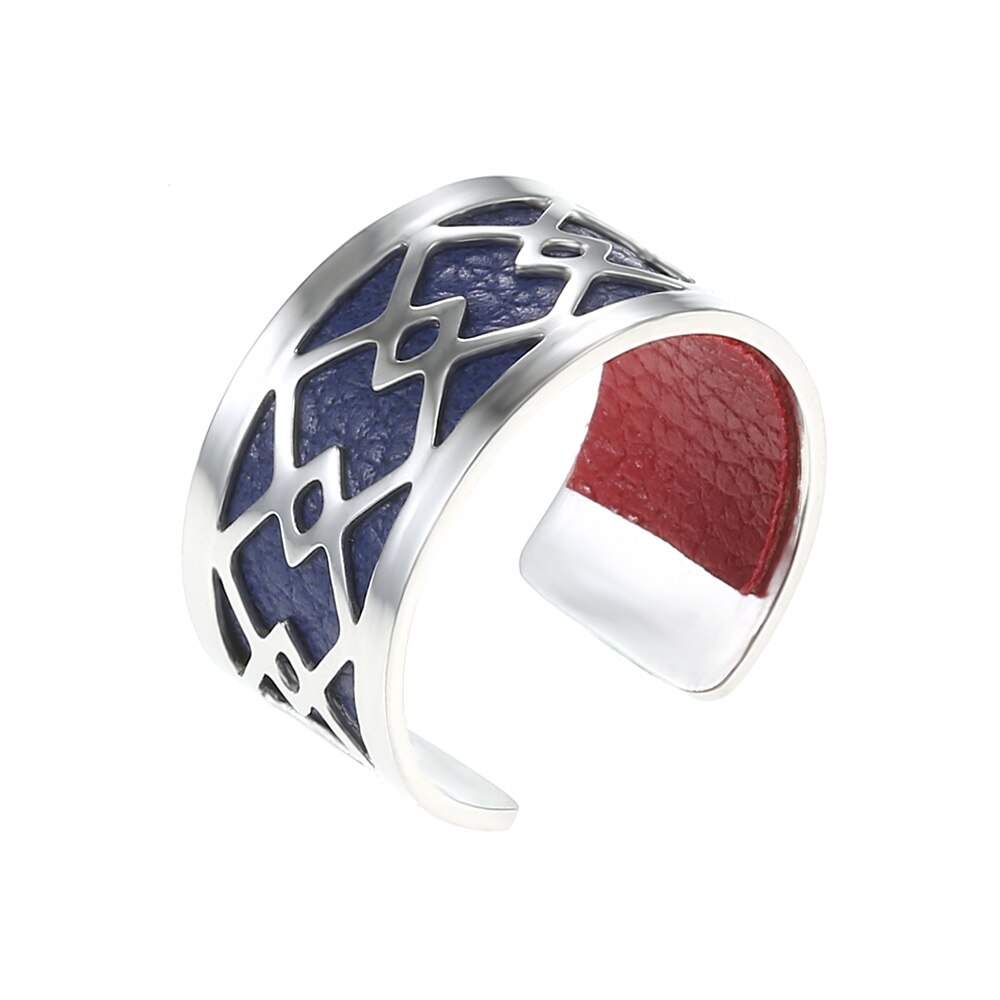 Cremo Giet Femme Sieraden Roestvrij Stalen Ring Band Verstelbare Ring Bague Femme Sieraden Diy Omkeerbare Lederen Ring: SR0016701