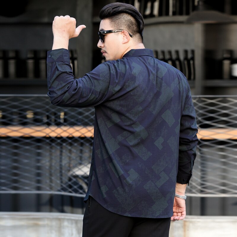 Nueva camiseta de talla grande 10XL 9XL 8XL 7XL 6XL Casual para hombres camisas de vestir sueltas para hombres camisas de de manga larga de negocios ropa para hombres