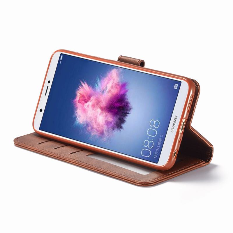 Case For Huawei P Smart Cover Case Magnetic Flip Luxury Vintage Plain Wallet Leather Phone bag For Huawey Psmart Coque