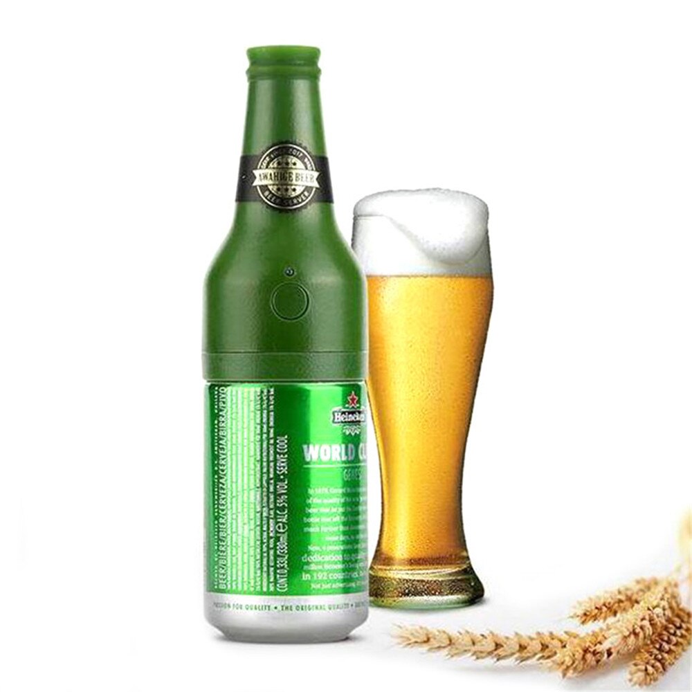 Ultrasonic Beer Foamer Portable Beer Bubbler Bottle Shape Foam Maker for Drinks ultra-sonic foam rich and delicate foam