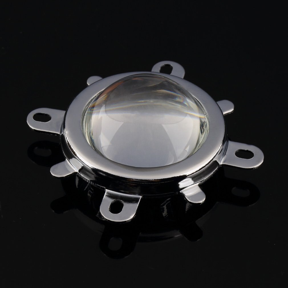 60-80 Degree 1 Set of 30W 50W 100W LED 44mm Lens + Reflector Collimator + Fixed Bracket 3mm Thickness Bottom
