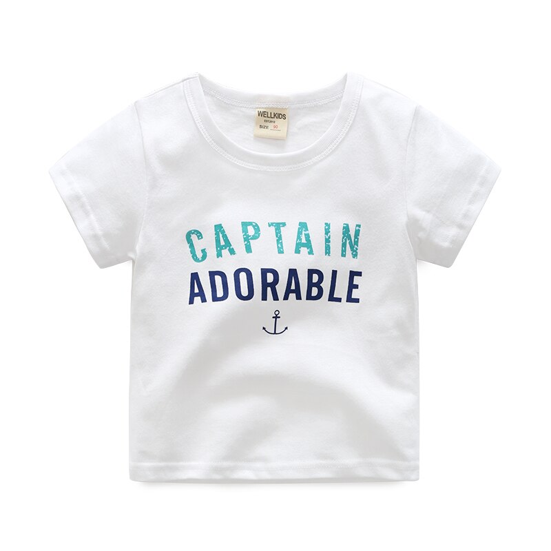 Zomer Kids Leuke Walvis T-shirt Koreaanse Versie Streep T-shirt Jongen Meisje 1-5 Jaar Oude Baby Kleding Dunne 100% katoen: 2 / 110