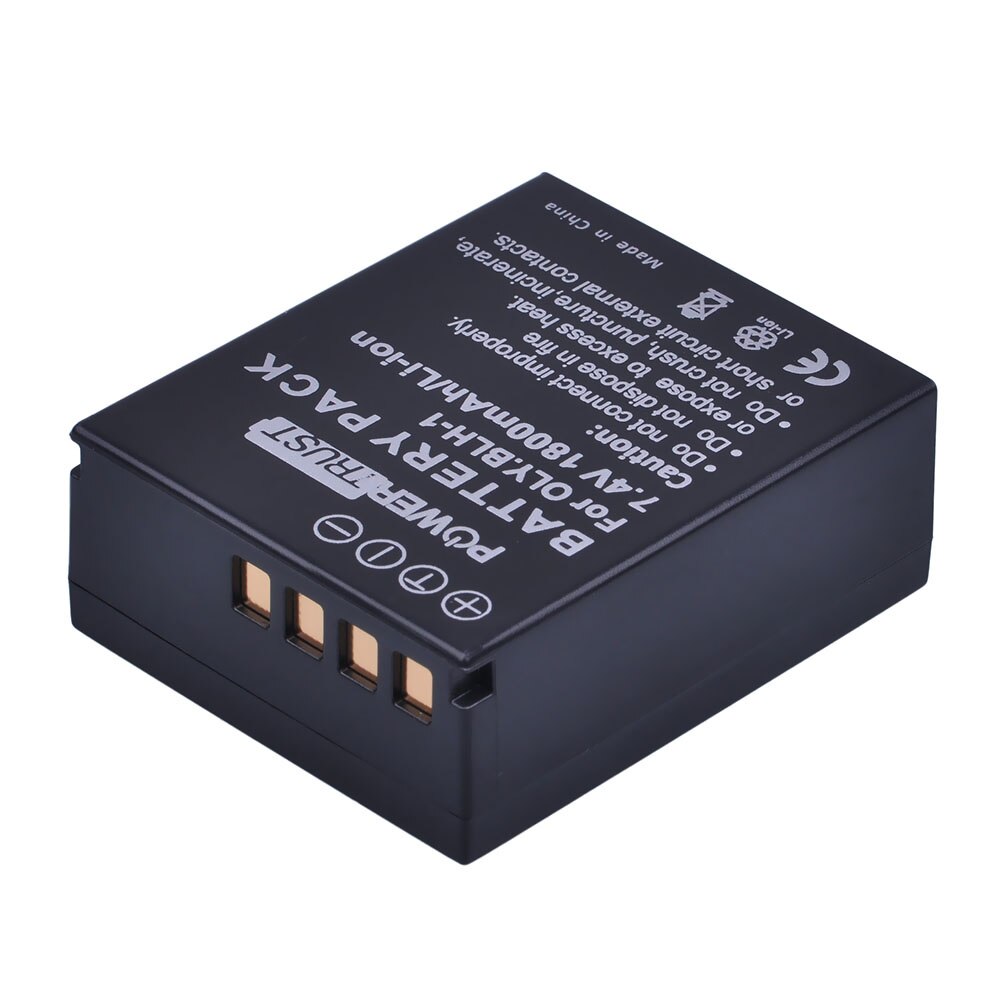 PowerTrust 2 pièces BLH-1 BLH1 BLH 1 batterie de remplacement et LCD USB double chargeur pour appareil photo Olympus E-M1 Mark II