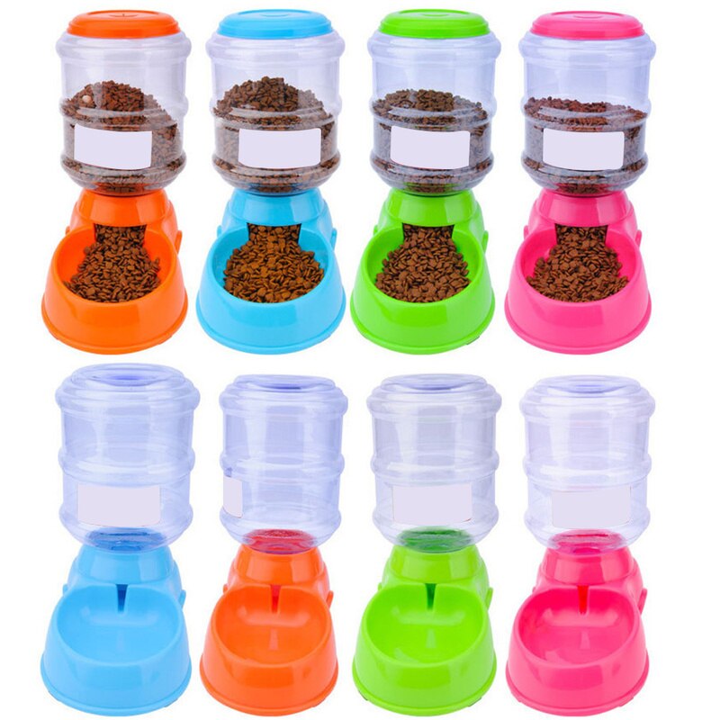 3.5L Animal Pet Food Container Plastic Pet Drinkers Cat Dog Automatic Feeder Drinking Water Bowl For Pets Dog Automatic Drinkers