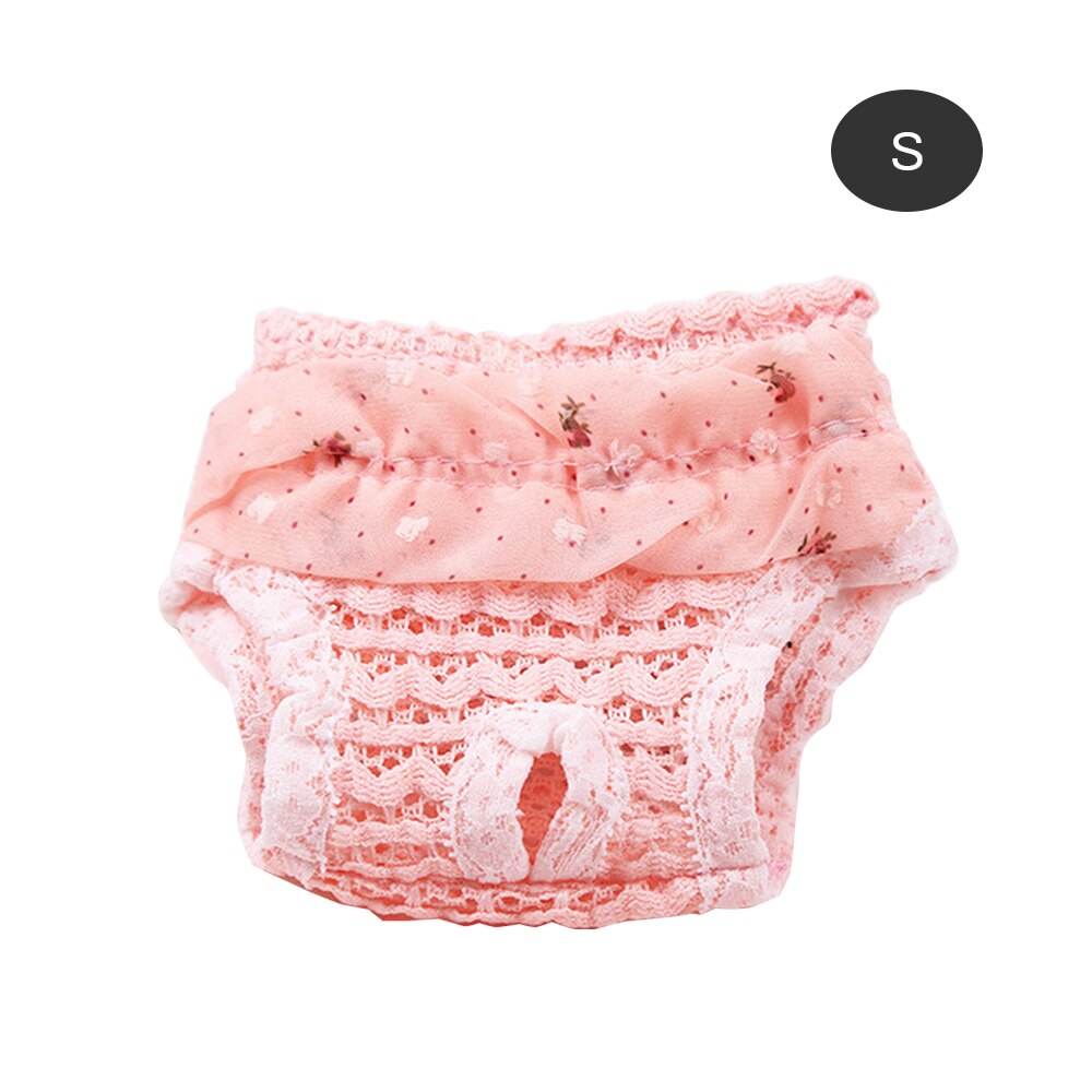 Hund fysiologiske bukser ble menstruation undertøj trusser til hund sanitære vaskbare hunhunde hvalpe shorts trusser s-xxl: Lyserød / L