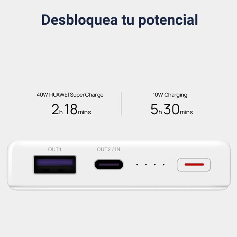 HUAWEI Banca di Potere 12000mAh USB Tipo-C 40W Sovralimentare Banca di Potere per Huawei P30 Lite/OnePlus 7