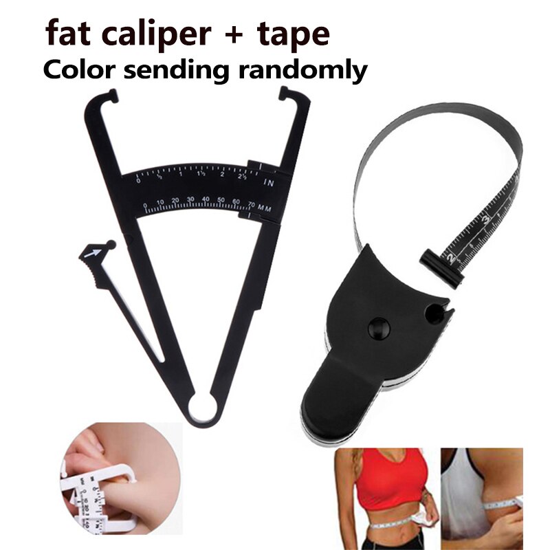 Health Care Skinfold Body Fat Caliper Body Fat Tester with body mass Tape with Measurement Chart Body Health Tool