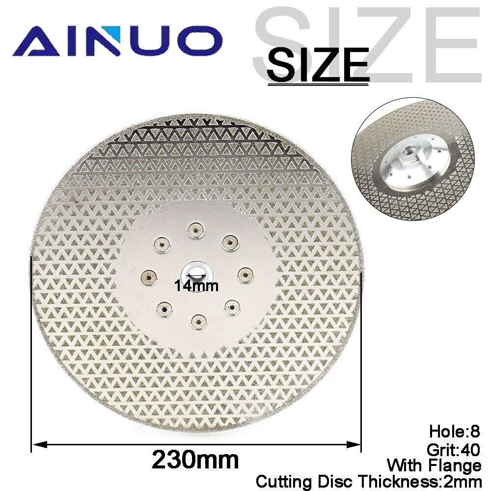 100/115/125/150/180/230mm Diamond Dry Cutting Disc Grinding Wheel Porcelain Tile Thin Cutting Blade for Marble Granite Ceramic: 230mm (M14)