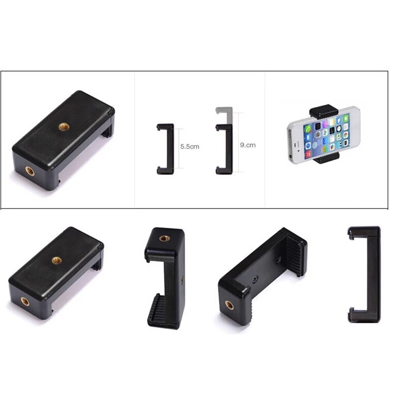 Universal Cell Phone Clip Holder Shoe Screw Adapter Tripod Mount for SLR DSLR Camera