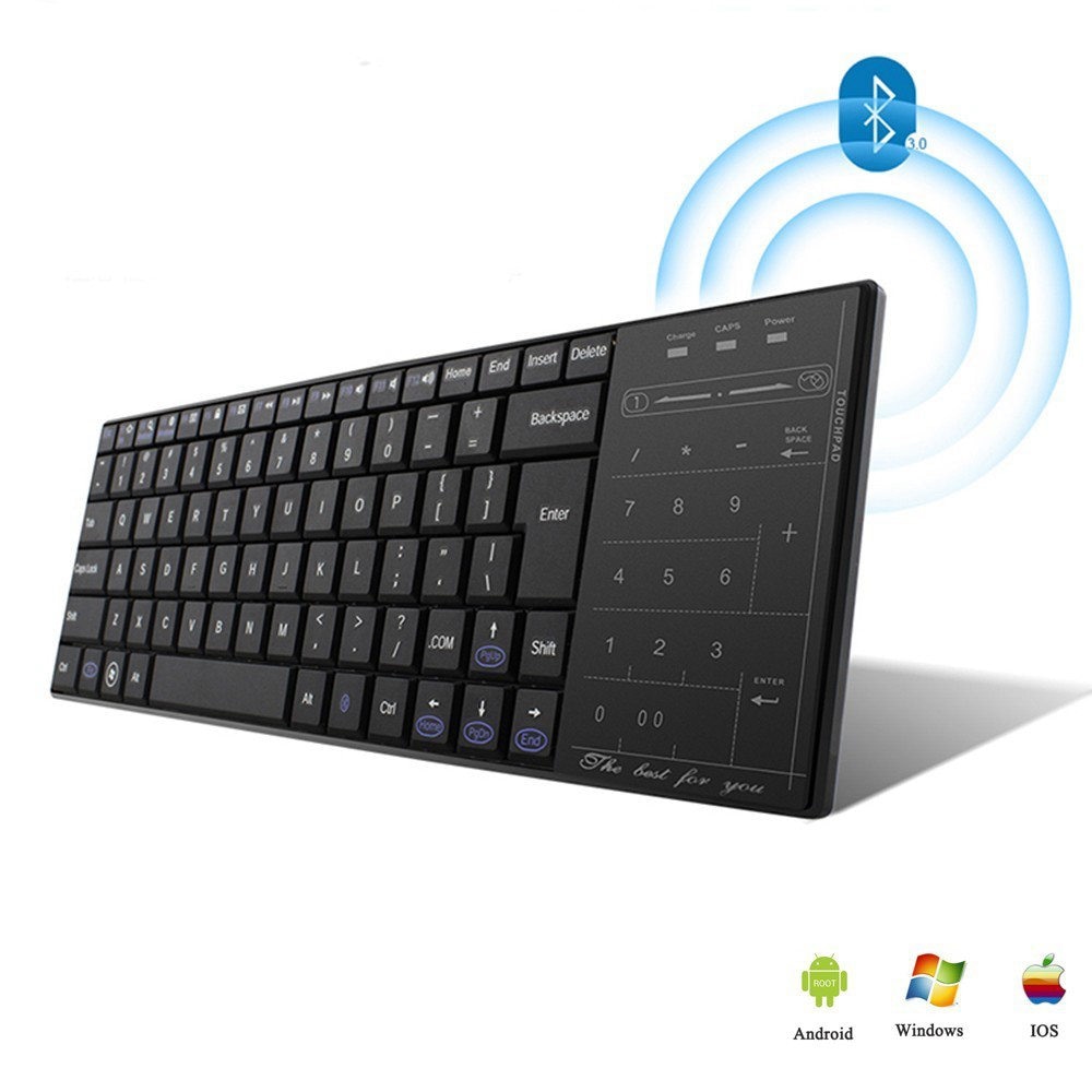 Bluetooth Toetsenbord Touchpad Draadloze Multi Funtion Keybord Touch Mouse Pad Pc Office Gamer Toetsenbord Voor Xiaomi Telefoon Ipad