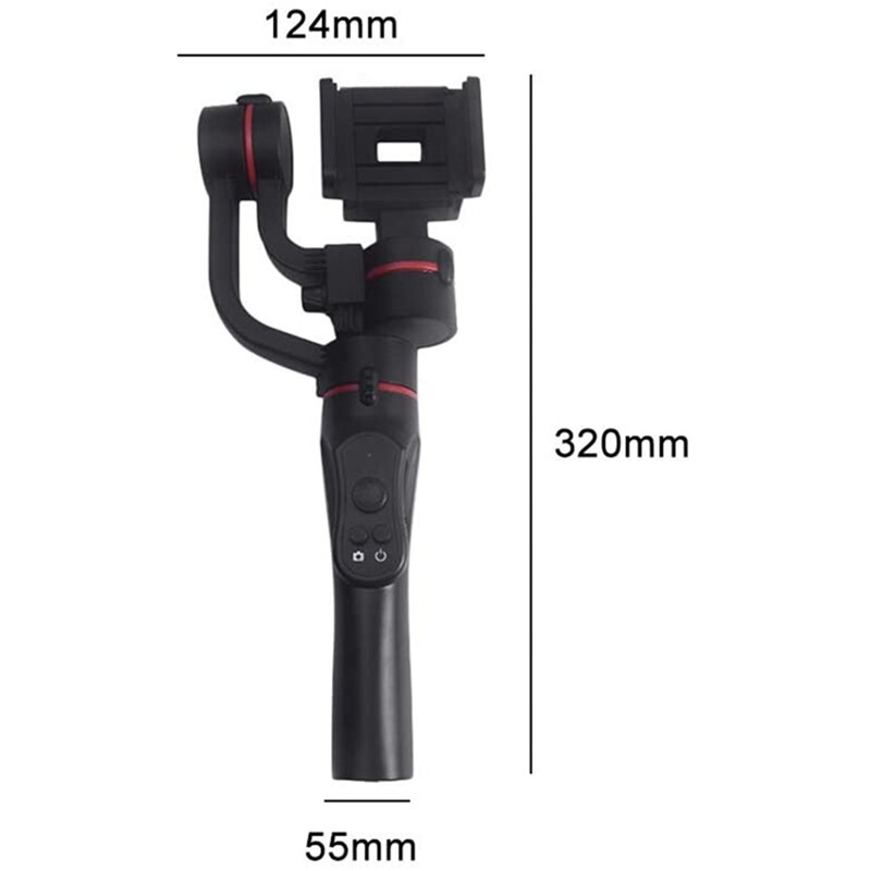 H2 – stabilisateur de caméra à cardan 3 axes portatif, charge USB, enregistrement vidéo, Direction universelle réglable, pour Smartphone, avec support
