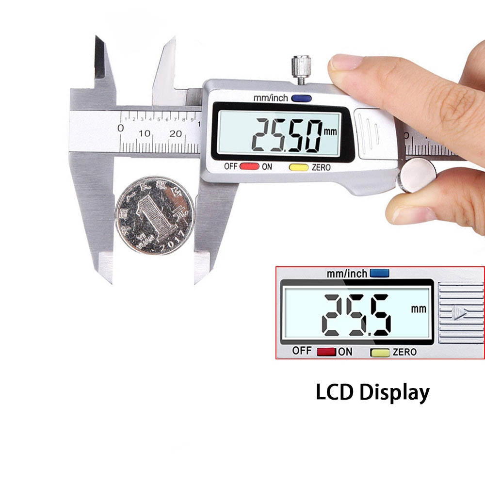 150mm Vernier Calipers Measuring Tool Stainless Steel Digital Caliper 6 inch Measuring Instrument