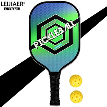 Pickleball padle kulfiber padel pickleball tennisracket slå racket med pick balls taske udendørs sports træningsudstyr: Hvid