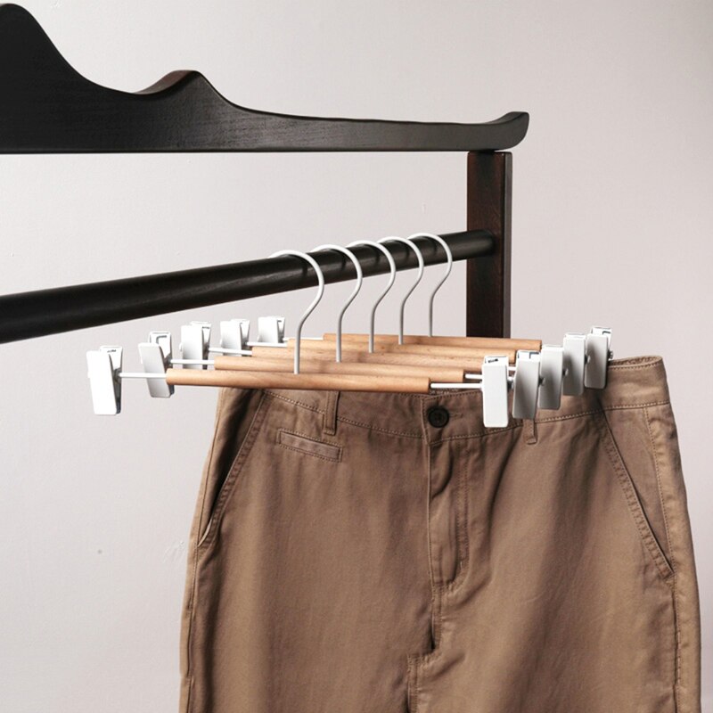 Metal Wood Clothes Hanger Organizer Closet Wooden Coat Pants Hangers for Clothes Kledinghangers Kleding Wetsuit Hanger Rack