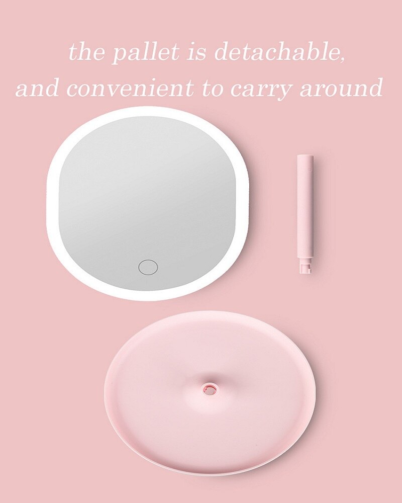 Peili meikkivalo peilit led-- peilivalo säädettävä valaistus kosketusnäyttö meikkipeili usb lataus ja irrotettava