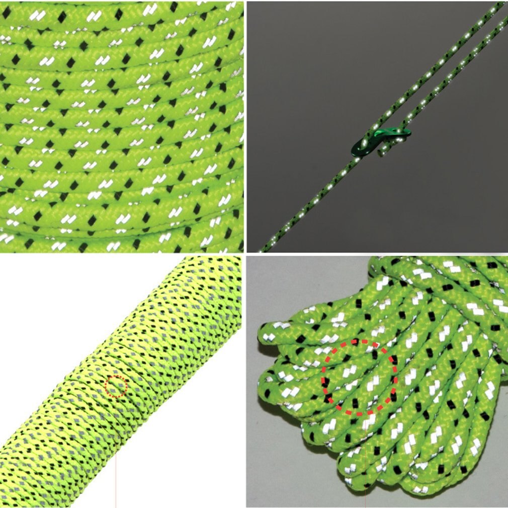 2,5mm 5m Reflektierende Paracord Fallschirm Zelt Wind Seil Befestigt Seil Wäscheleine Mehrzweck Seil für draussen Camping