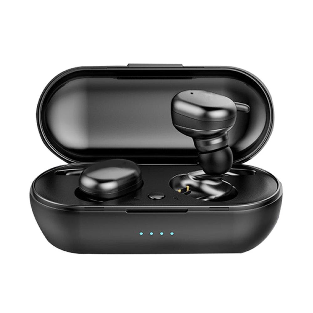 Auriculares TWS Y30 con pantalla táctil, cascos inalámbricos por bluetooth 5,0, estéreo 4D, con cancelación activa de ruido para videojuegos: Negro