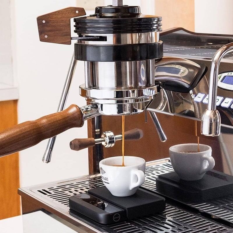 58 mm bodenloser Siebträger für E61 EXPOBAR Gemilai zwei Ohren mit 2 Tassen Filterkorb Kaffeezubehör Espressomaschine Barista