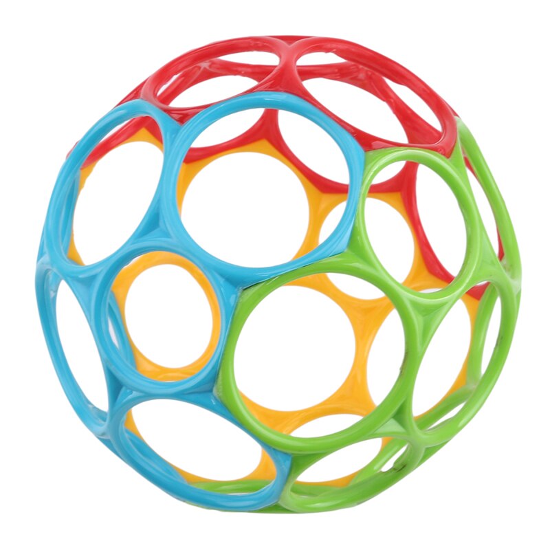 Baby Speelgoed Bell Bijt Bal Hand Kleurrijke Vangen De Plastic Gat Bal Verwijderbare Rammelaar Creatieve Baby Interactief Spel Speelgoed: L No bell