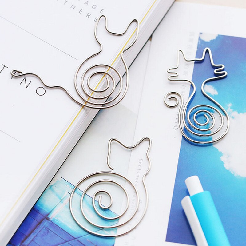 5Pcs/pack And Funny Interesting Cartoon Animal Five Style Shape Paper Clips For Office School Metal Clips
