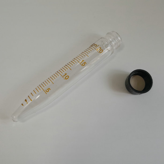 10pcs/lot 20ml glass centrifuge tube with graduation centrifugal test tube sharp bottom sample vial