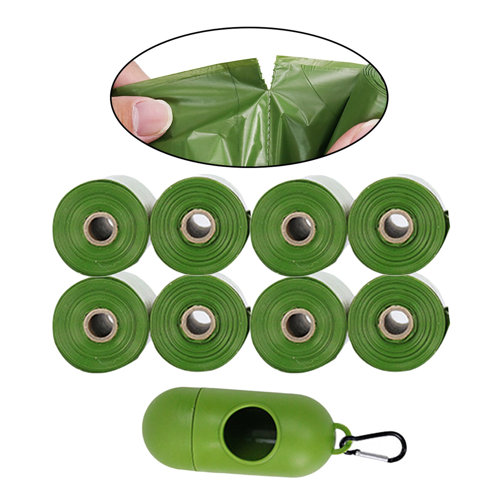 Eco-Friendly Doggy Waste Dog Poop Bags with Dispenser Unscented Pet Poo Bag