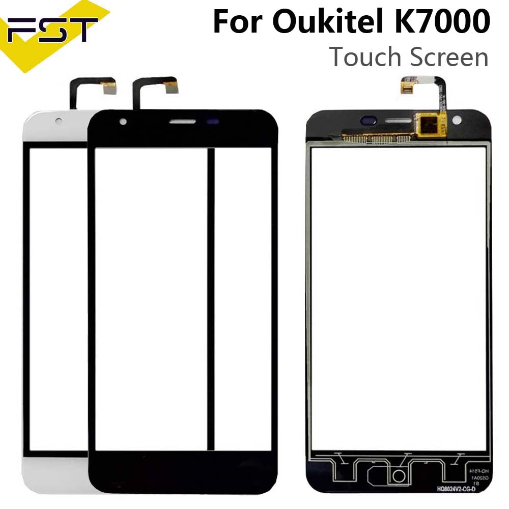 Pantalla táctil negra para Oukitel K7000 pantalla táctil digitalizador Panel táctil Sensor de vidrio para reparación de teléfono K7000 + herramientas gratuitas