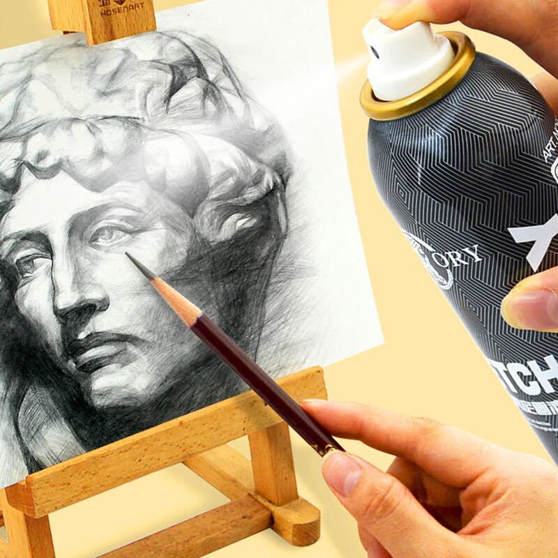 255ml Sketch Spray Fixed Painting Liquid Tasteless Universal Watercolor Gouache Oil Painting Color Lead Waterproof Fixing Agent