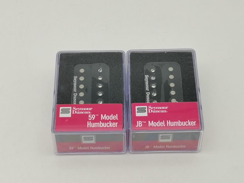 Guitar pickups alnico 5 hals og bro humbucker pickup 4c sæt sorte guitar pickupper