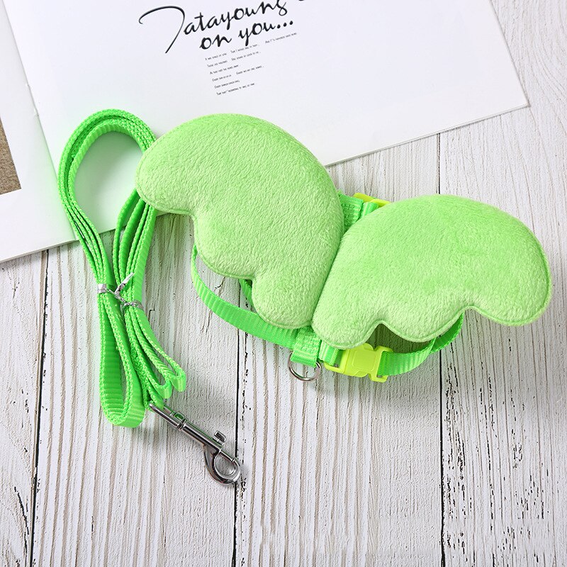 Harnais d'appel réglable pour chat et chien, corde de laisse pour petits animaux, entraînement à la marche, corde de remorquage, fournitures pour animaux de compagnie: Green / XS