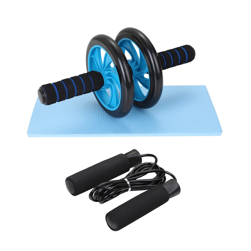 Muskel træningsudstyr abdominal pressehjul rullehjemme fitnessudstyr gym rulletræner med push up bar jump reb: N