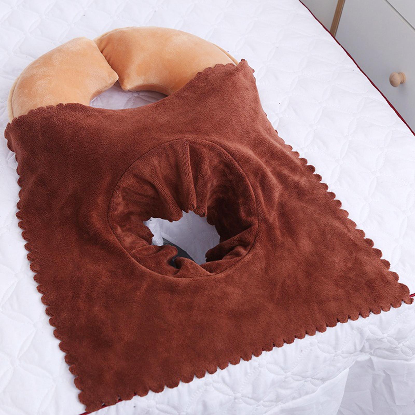 Massage Table Sheet Covers with Face Hole Satin Strip Coverlet for Beauty Salon SPA