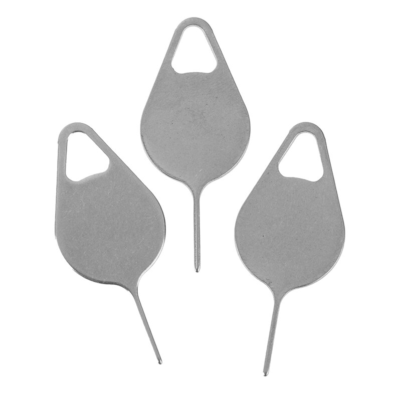 Ferramenta chave 3 pces bandeja de cartão sim remoção ejetar pino agulha de aço inoxidável universal para todos os telefones inteligentes