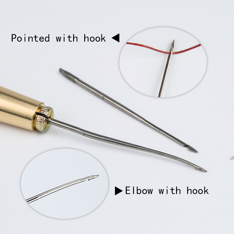 1-4Pcs Leather Needle Set Canvas Leather Tent Shoes Sewing Awl Taper Leather craft Needle Kit Repairing Tool Sets Hand Stitching