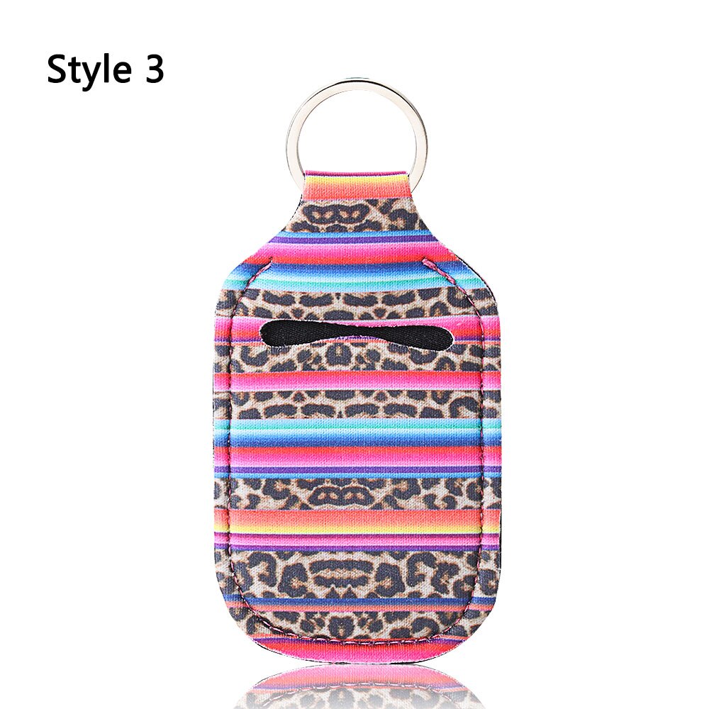 Empty Travel Bottle Keychain Holder Refillable Containers Reusable Bottles with Keychain Carriers 30 ml Flip Cap Bottle Cover: style 3