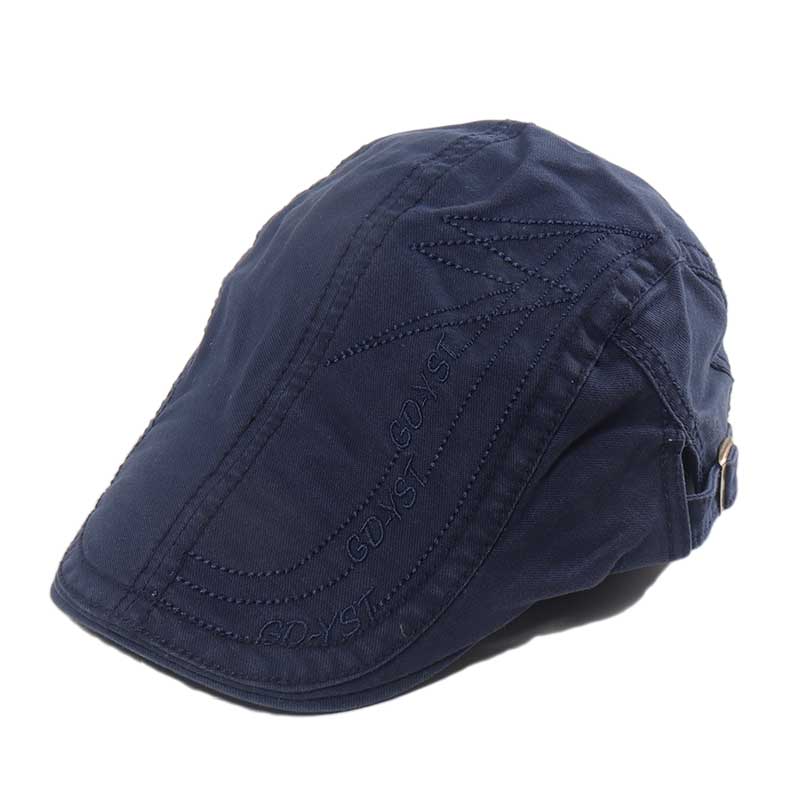 Boina Verde del Ejército Coreano para hombre y mujer, gorro bordado para ocio al aire libre, sombrilla, sombrero delantero, Joker: Azul