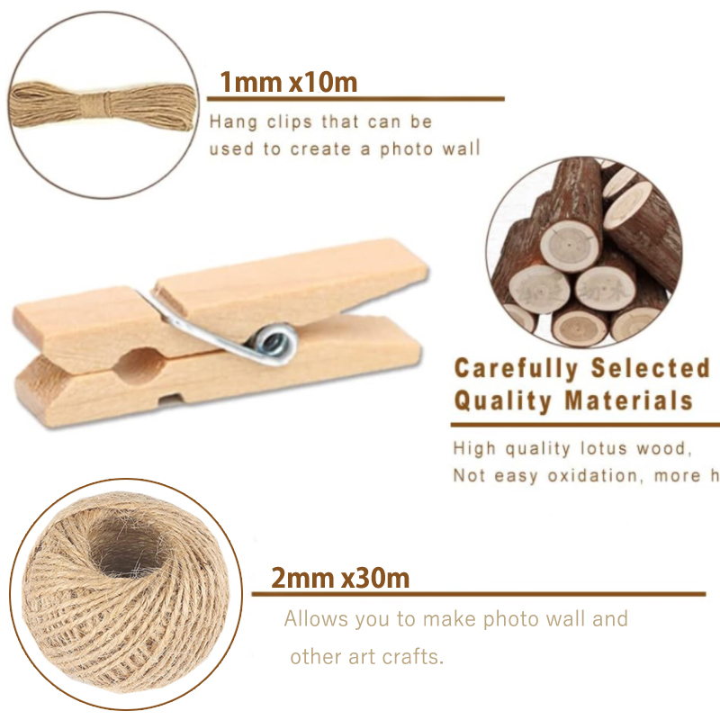25/30mm Natuurlijke Houten Gekleurde Foto Mini Clips Memo Papier Peg Wasknijper DIY Briefpapier Kerst Bruiloft Home decor