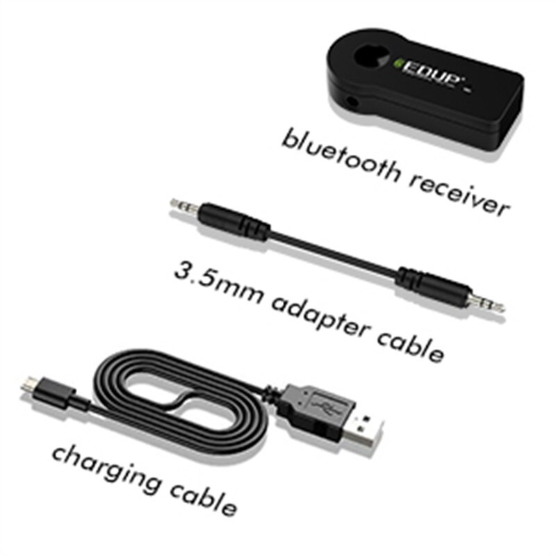 Edup Draadloze Bluetooth 4.1 Adapter Draadloze Auto Ontvanger Zender 3.5Mm Jack Audio Muziek Draagbare Handsfree Adapter Voor Auto