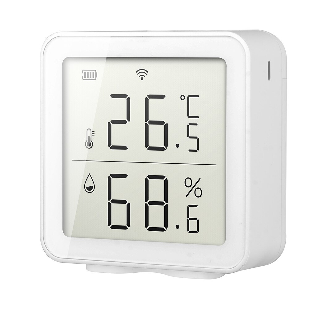 Tuya WIFI Temperature And Humidity Sensor Indoor Hygrometer Thermometer With LCD Display Support Alexa Google Assistant