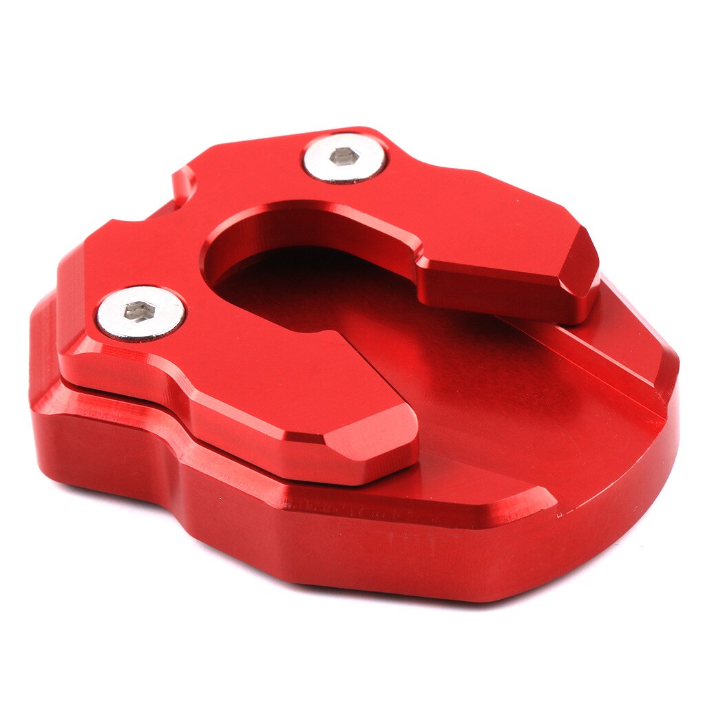 Voor Yamaha Nmax155 & Xmax 300 Kickstand Voet Side Stand Extension Enlarger Pad Kick Stands ondersteuning Plaat Cnc: Rood