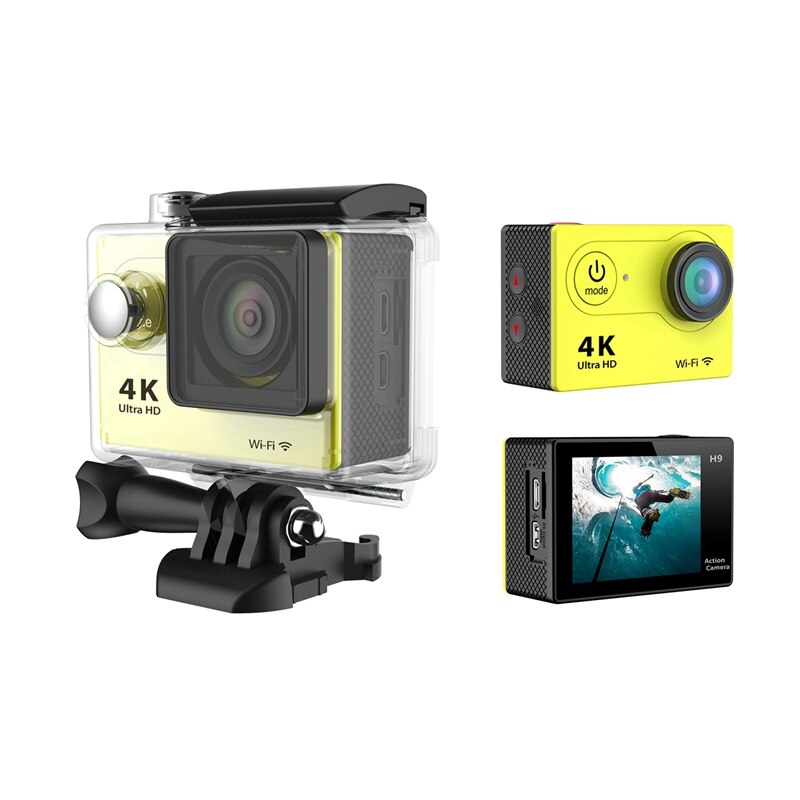 H9R Wifi Kamera 1080P Ultra 4K Sport Aktion Wasserdichte Reise Camcorder Gelb