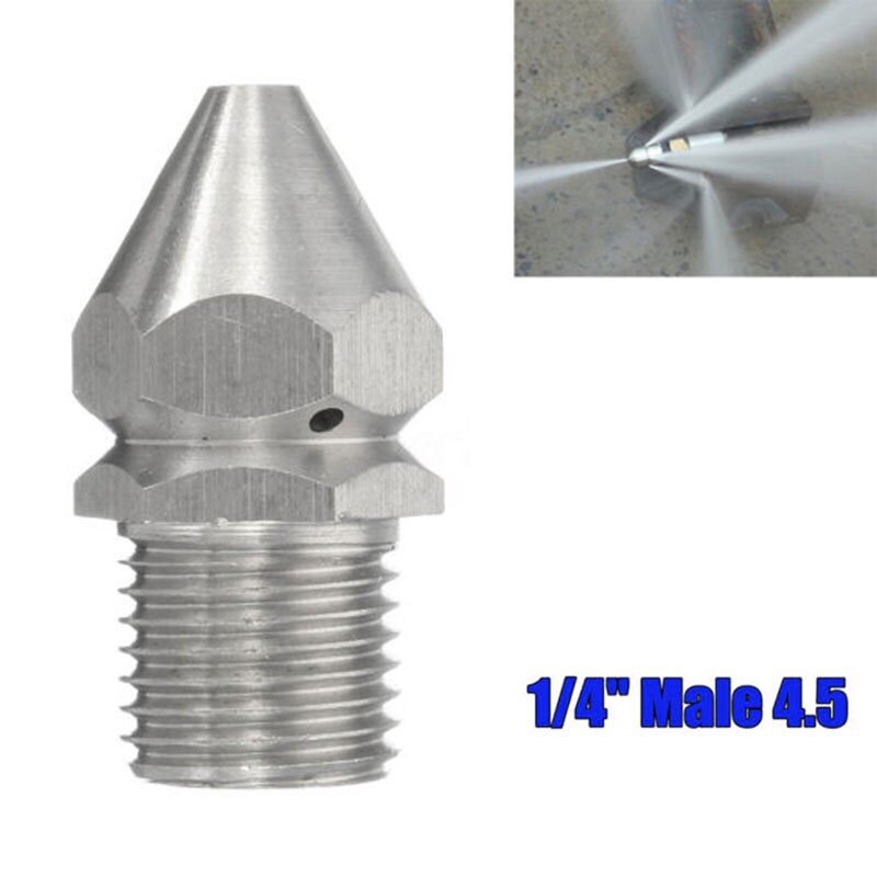 Pressure Washer Drain Sewer Cleaning Pipe Jetters/Spray Nozzle 4 Jet Hole Garden Accessories Tools
