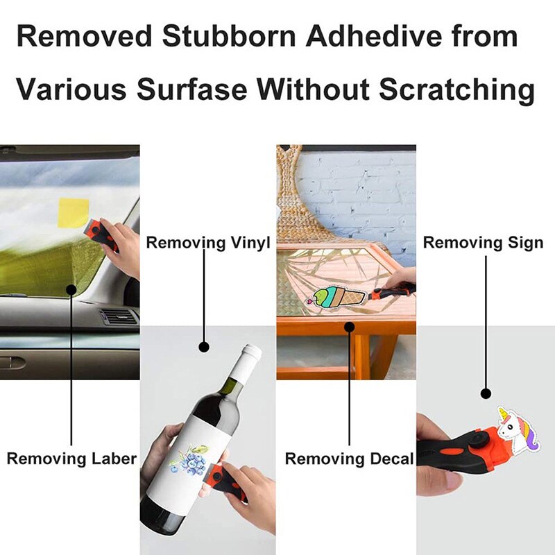 Portable And Replaceable Multifunctional Double-Sided Scraper With Plastic Handle Blade Combination Glass Cleaning