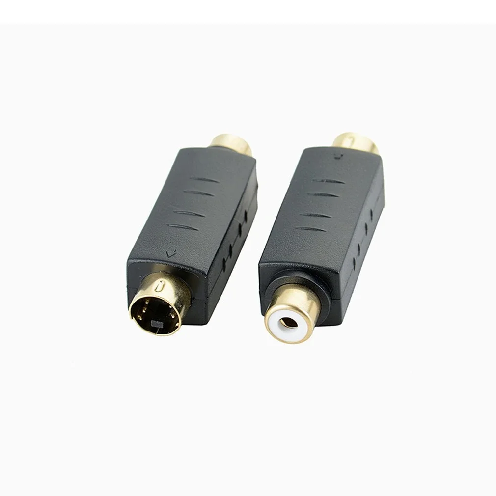 RCA hembra compuesto a 4 pines s-video svideo adaptador macho conector convertidor Terminal de vídeo revolución RCA madre AV