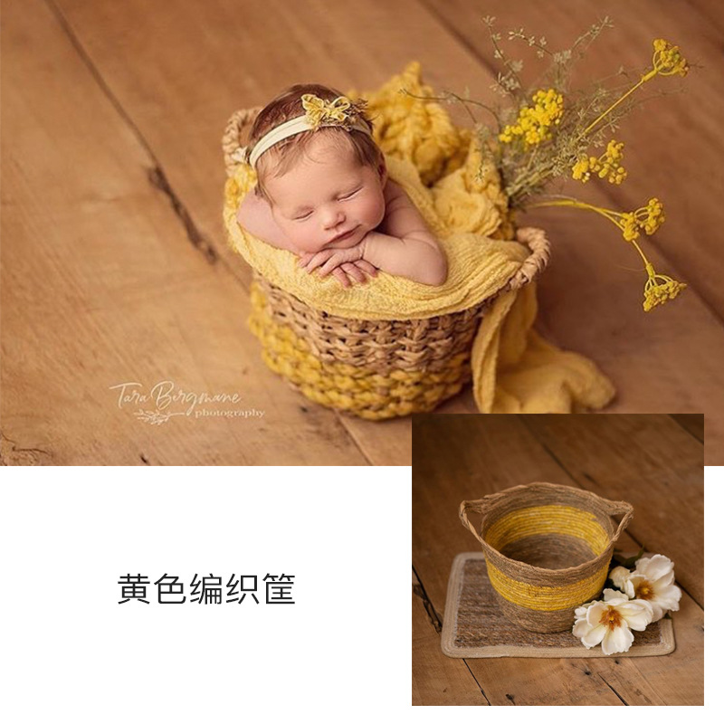 Newborn Photography Props Woven Basket Studio Baby Photo Shooting Photography Stand Photography Props Basket Basket Container