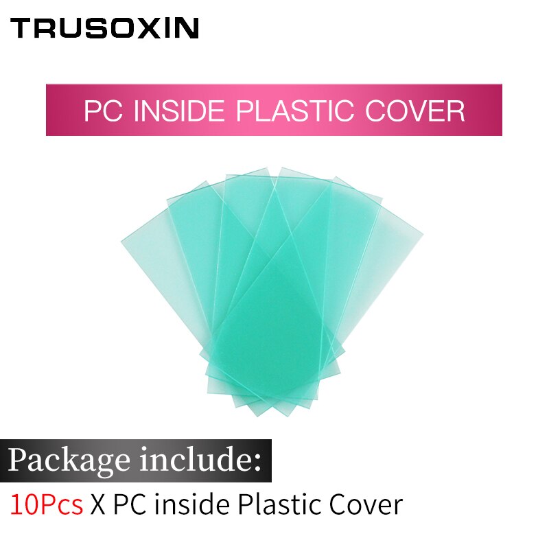 solenergi auto mørkere slipe sveisehjelm/ansiktsmaske/elektrisk sveisemaske/ #39 /linse til maskinen og plasmakutteren: Innvendig pc-deksel