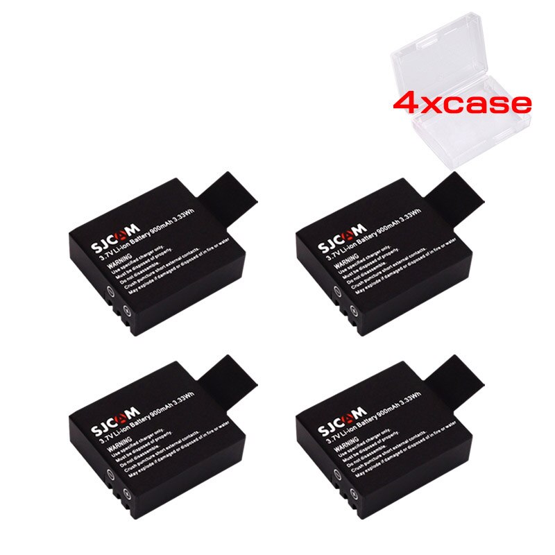 10 pcs 900mAh SJCAM SJ4000 Battery for M10wifi / SJ4000 / SJ4000wifi / SJ5000wifi /SJ5000x Elite Sports Action Camera: 4PCS